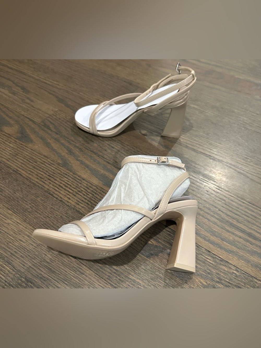 Mix No. 6 Nude Strappy Block Heel Sandals